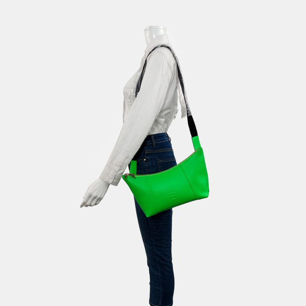 Authenticated pre-owned Hourglass Calfskin Green - Crossbody Bag at Looply