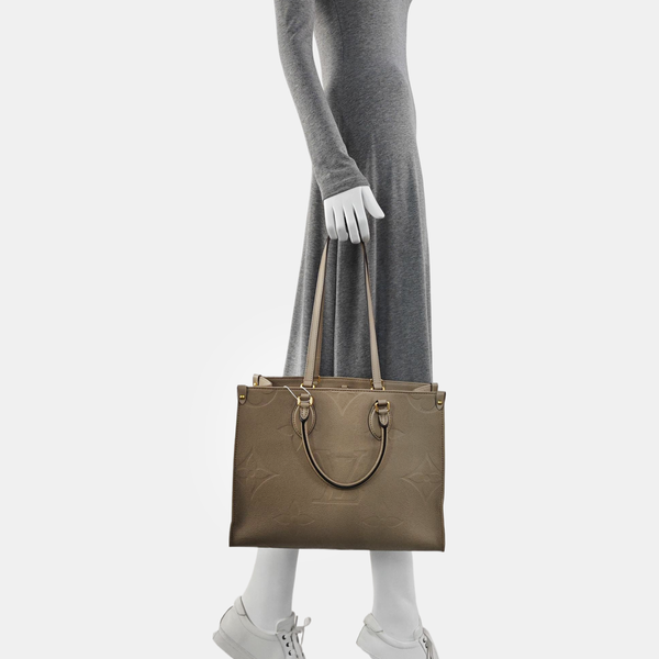 ONTHEGO MM Monogram Calfskin Grey