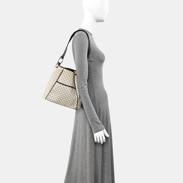 Coated Canvas Tote Bag Beige