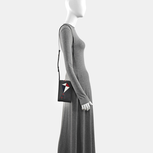 Leather Shoulder Bag Gray