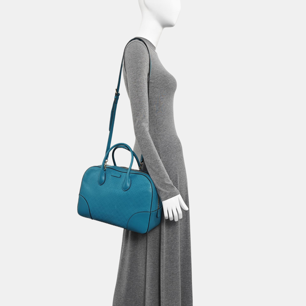 Quilted Calfskin Shoulder Bag Blue