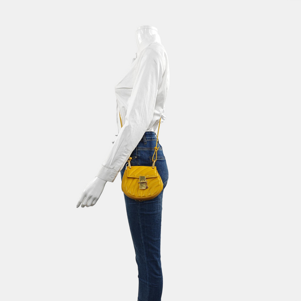 Drew Nano Quilted Calfskin Yellow