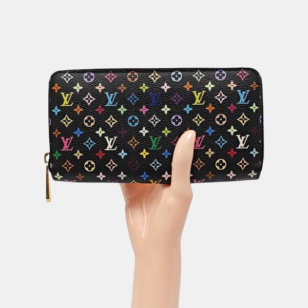 LV × TM ZIPPY Monogram Coated Canvas Black Wallet