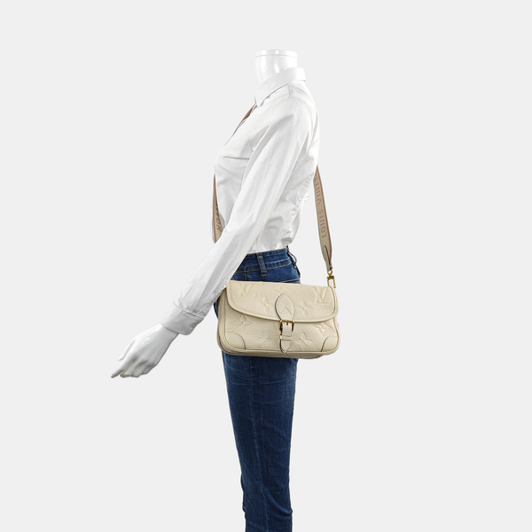 DIANE Monogram Calfskin Beige