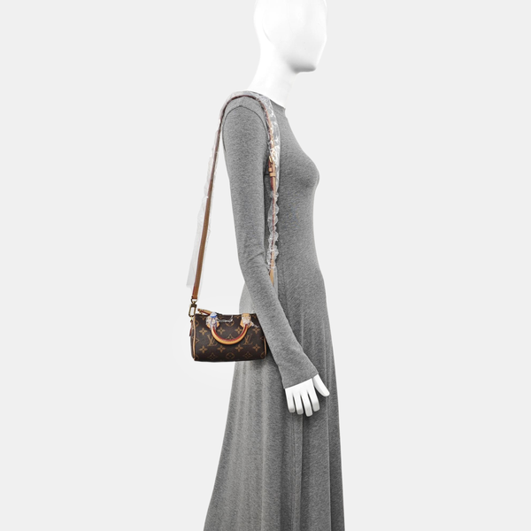 SPEEDY Nano Monogram Coated Canvas Brown