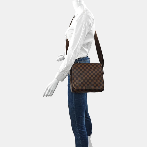 BROOKLYN Damier Ebene Coated Canvas Brown