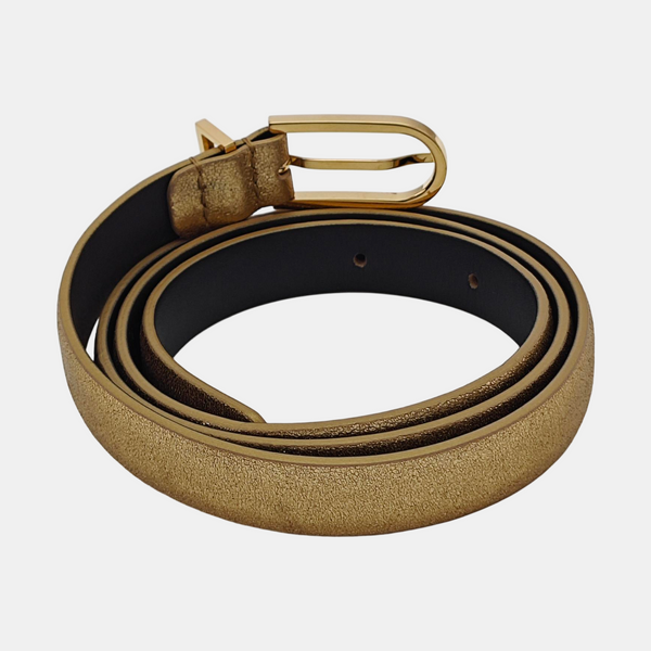 Leather Belt Gold