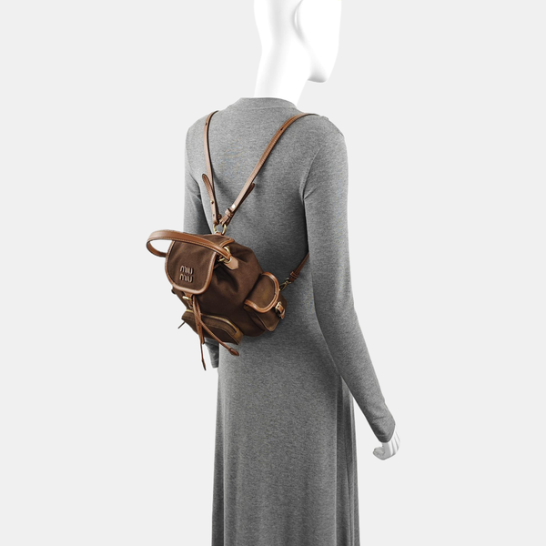 Fabric Backpack Brown