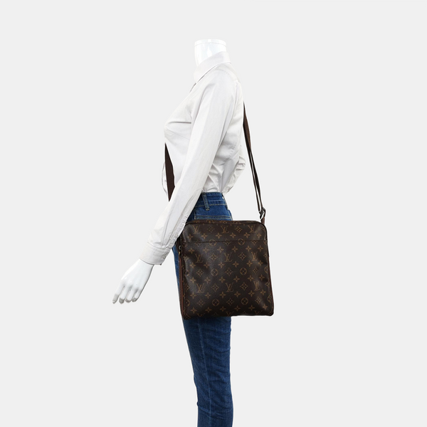 TROTTEUR Monogram Coated Canvas Brown