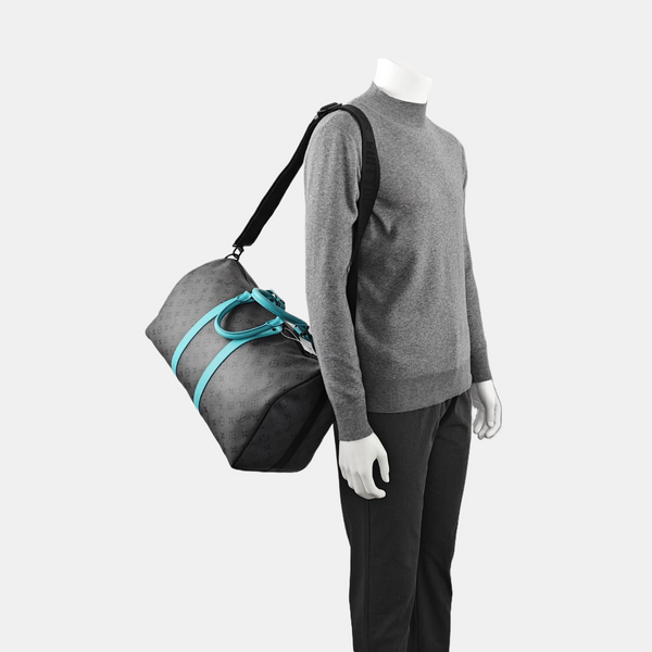 KEEPALL 45 Monogram Coated Canvas Gray