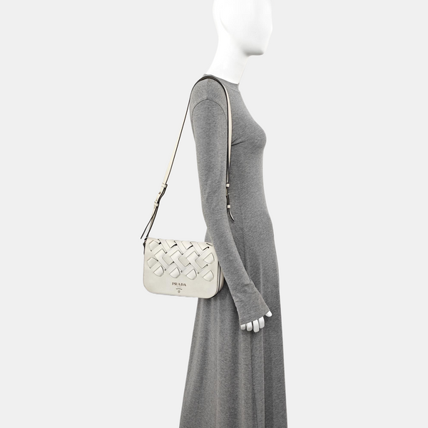 Calfskin Shoulder Bag White