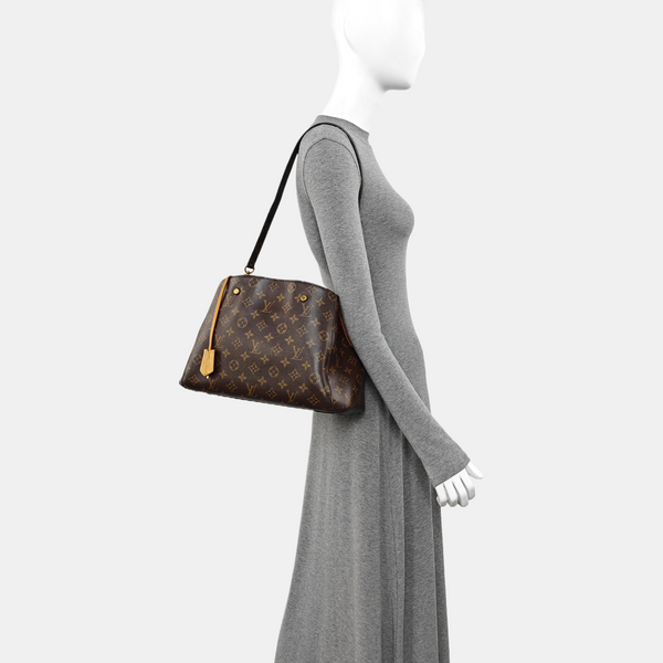 MONTAIGNE Monogram Coated Canvas Brown
