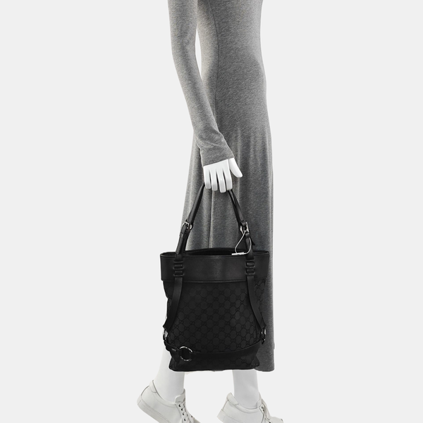 Monogram Canvas Tote Bag Black