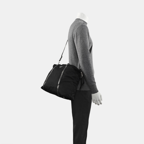 Nylon Shoulder Bag Black