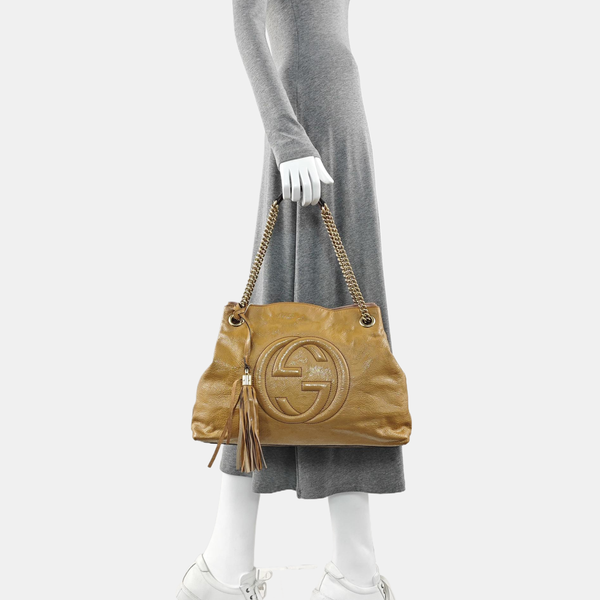 Soho Large Calfskin Beige