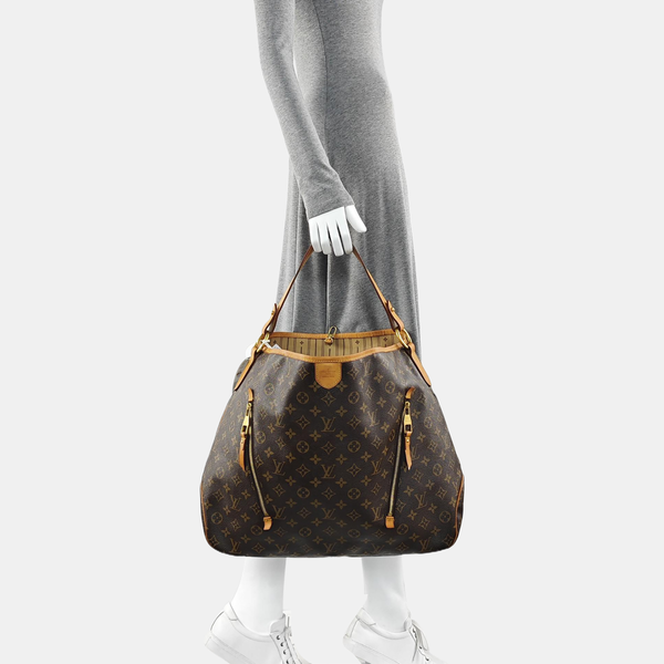 Monogram Coated Canvas Tote Bag Brown