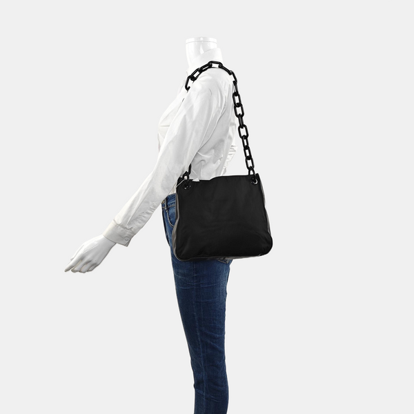 Nylon Shoulder Bag Black