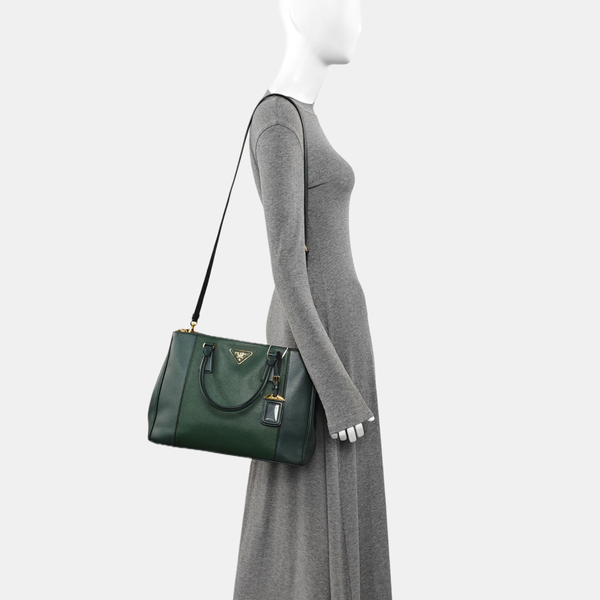Galleria Extra Large Saffiano Calfskin Green