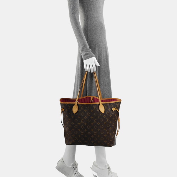 NEVERFULL MM Monogram Coated Canvas Brown