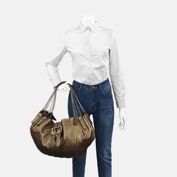 Calfskin Shoulder Bag Gold