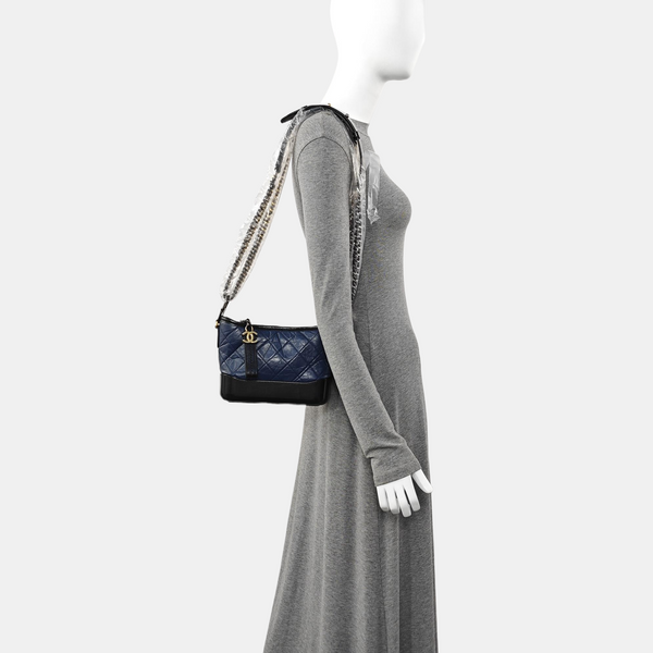 Authenticated pre-owned GABRIELLE Quilted Calfskin Blue - Shoulder Bag at Looply