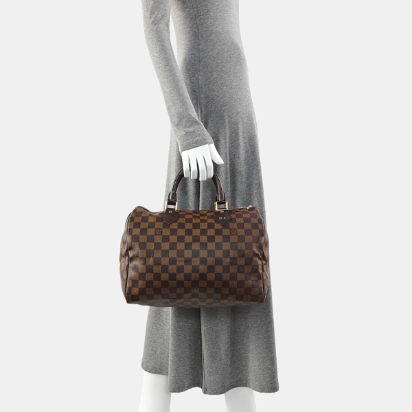 SPEEDY 30 Damier Ebene Coated Canvas Brown