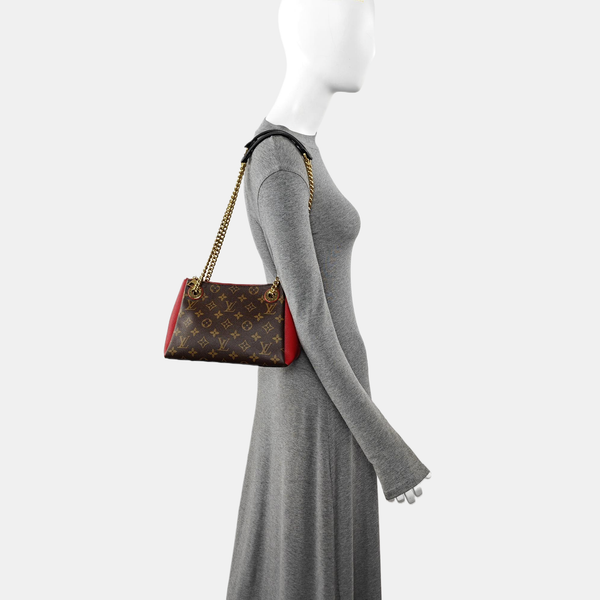 SURENE BB Monogram Coated Canvas Brown