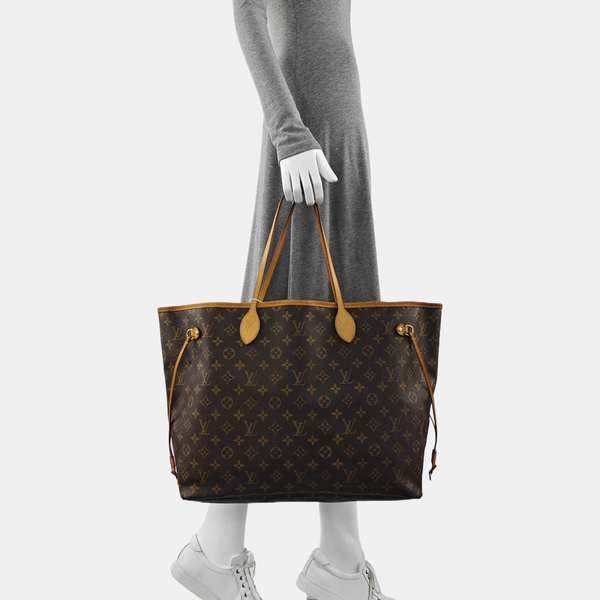 NEVERFULL GM Monogram Coated Canvas Brown