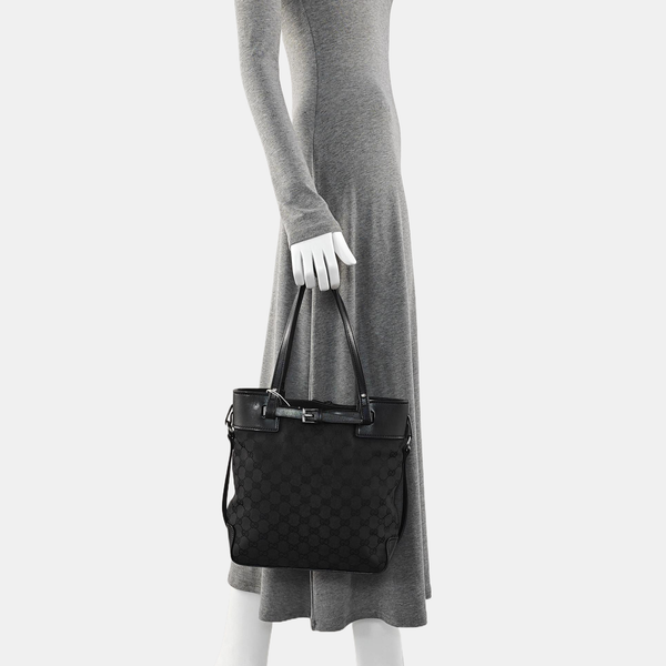 Monogram Canvas Tote Bag Black