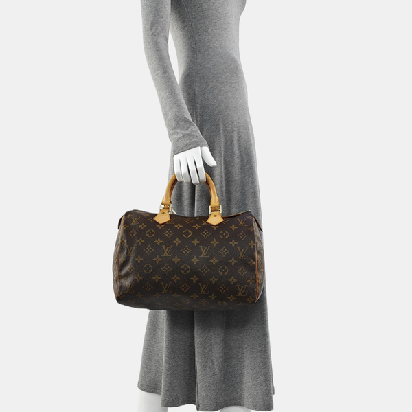 SPEEDY 30 Monogram Coated Canvas Brown