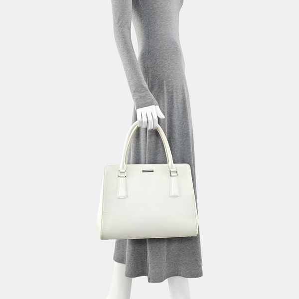 Calfskin Tote Bag Small White