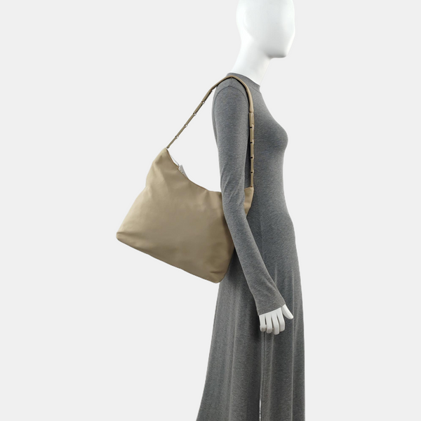 Fabric Shoulder Bag Beige