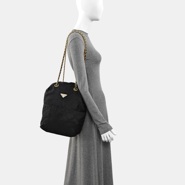 Nylon Shoulder Bag Black
