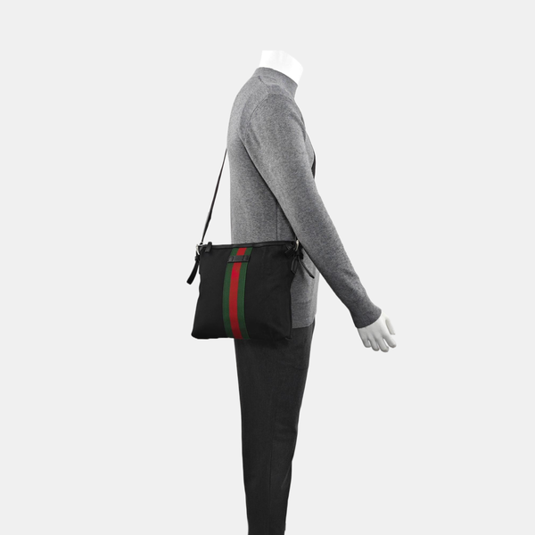 Fabric Crossbody Bag Black