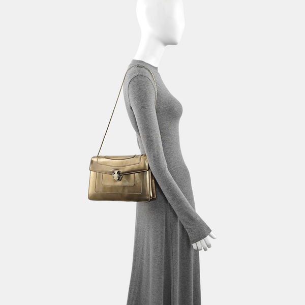 SERPENTI FOREVER Medium Calfskin Beige