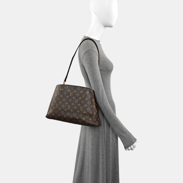 MONTAIGNE Monogram Coated Canvas Brown