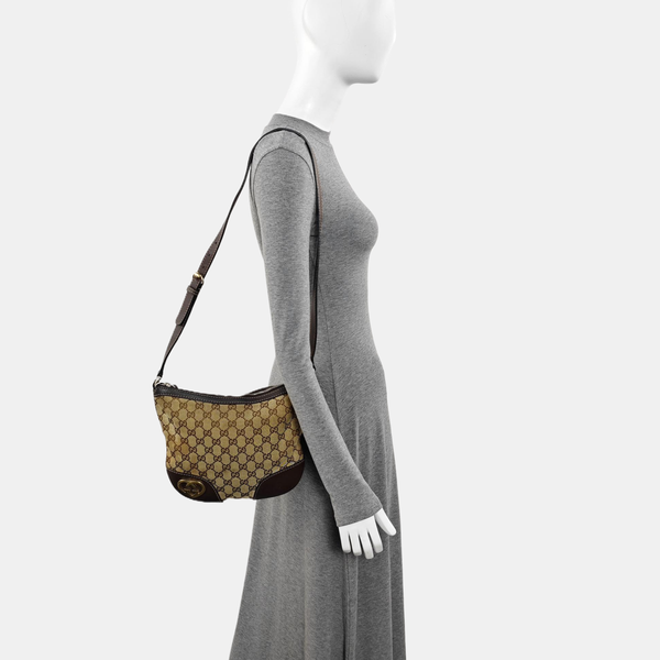 Monogram Canvas Shoulder Bag Beige