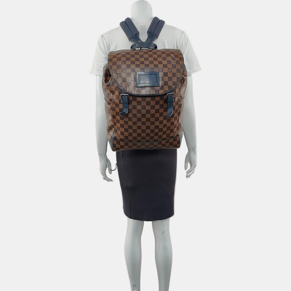 Damier Ebene Coated Canvas Brown