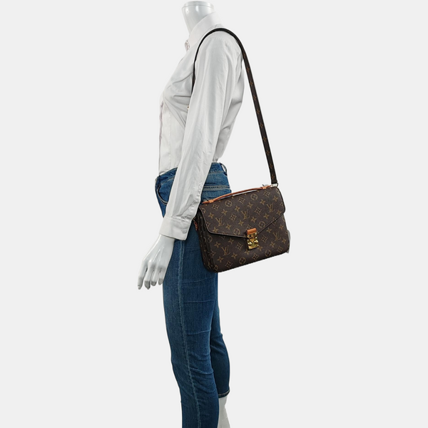 MÉTIS MM Monogram Coated Canvas Brown