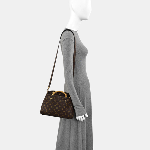 MONTAIGNE BB Monogram Coated Canvas Brown
