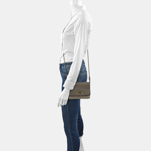 Chain Wallet Lambskin Gray