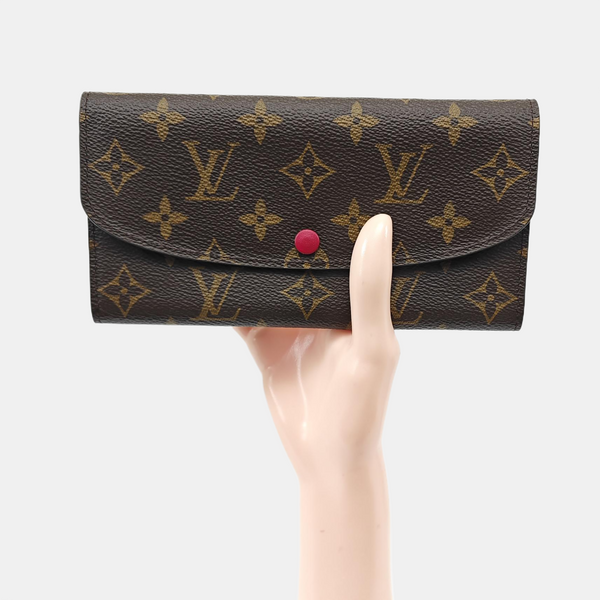 EMILIE Monogram Coated Canvas Brown Wallet