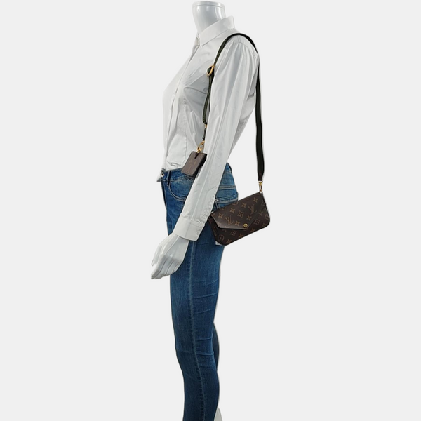 FÉLICIE Monogram Coated Canvas Brown