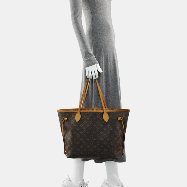 NEVERFULL MM Monogram Coated Canvas Brown