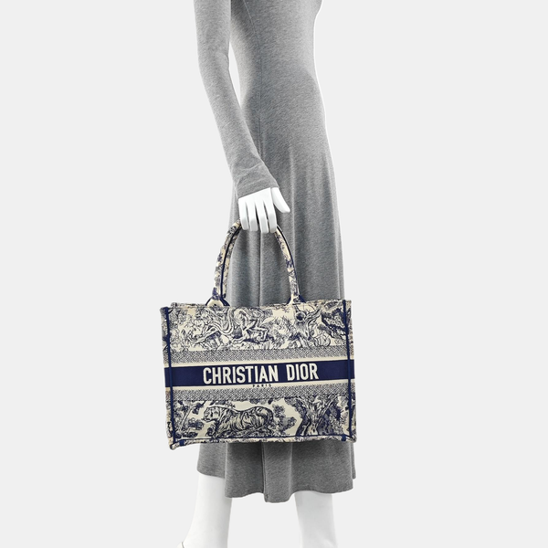 Book Tote Medium Canvas Blue