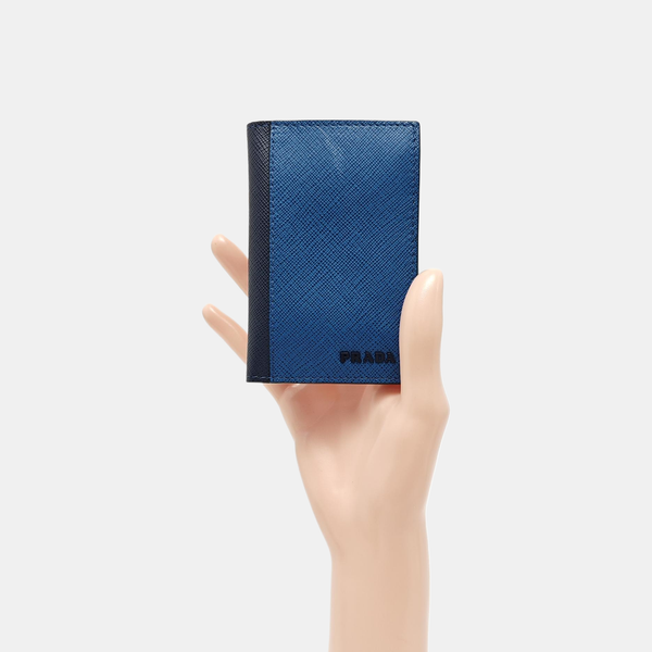 Calfskin Card Holder Blue