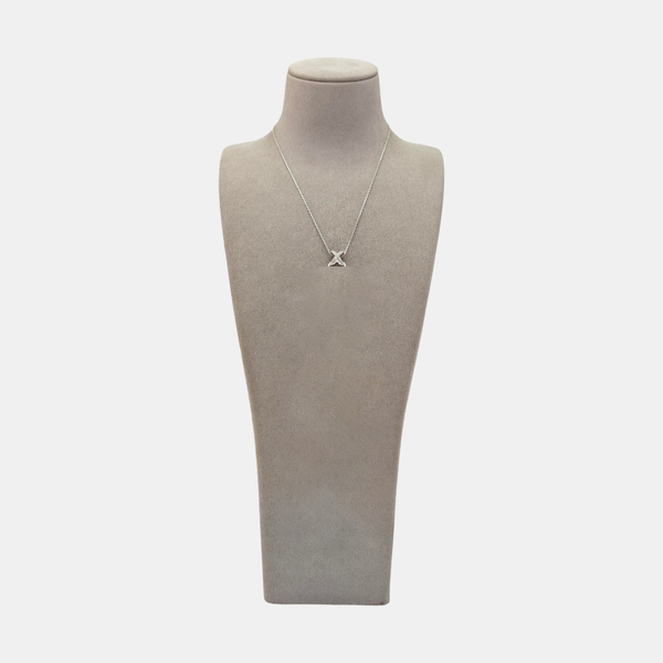 Jeux De Liens 18k White Gold Silver Necklace