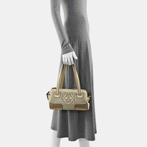 Canvas Top Handle Bag Beige