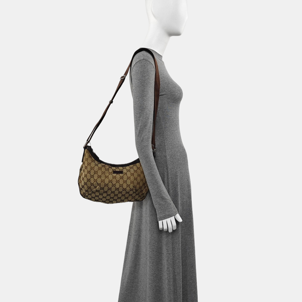 Monogram Canvas Shoulder Bag Beige