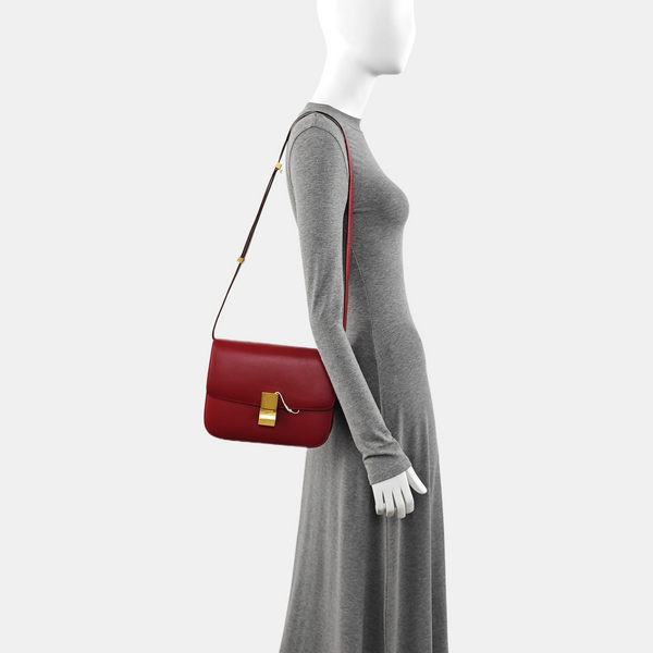 CLASSIC BOX Medium Calfskin Red